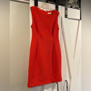 Red Calvin Klein dress